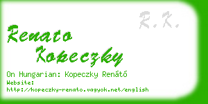 renato kopeczky business card