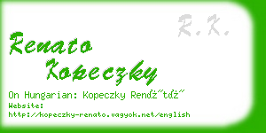 renato kopeczky business card